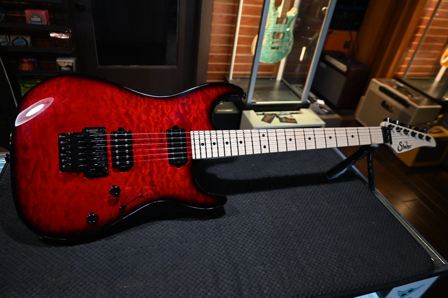 Suhr Standard Thin Burst Limited Edition - Trans Red Guitar #9373 - Danville Music