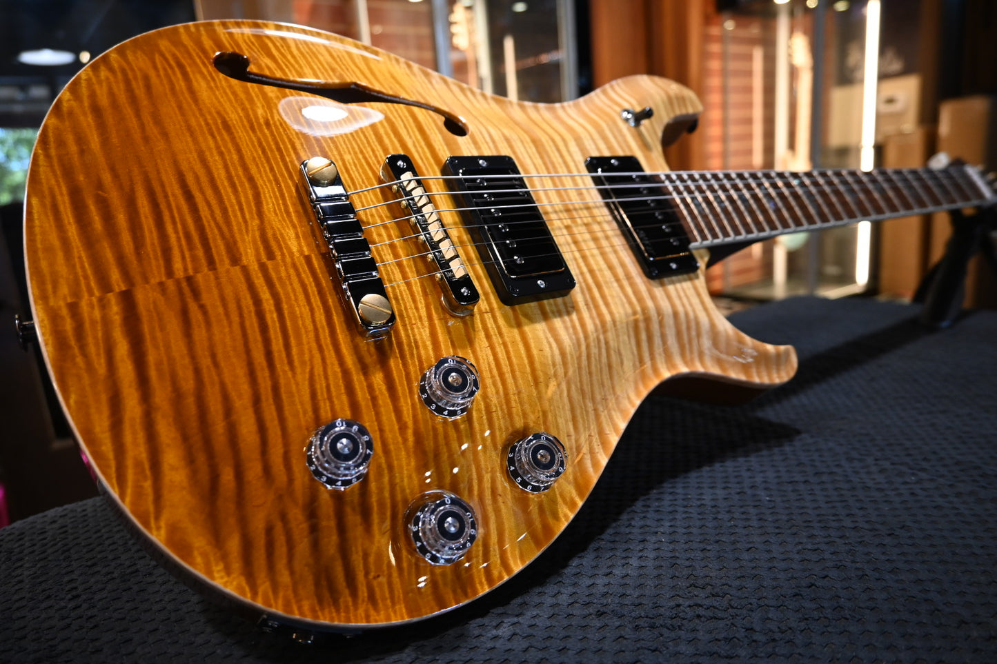 PRS Wood Library McCarty 594 Semi-Hollow Danville Music 35th Anniversary Artist Top 2024 - Gold Storm Fade Guitar #2871