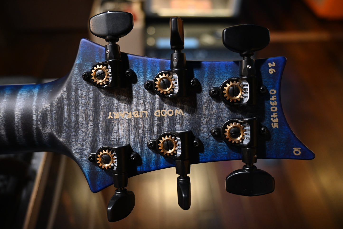 PRS Wood Library Holcomb 10-Top - Charcoal Blue Wrap Burst Satin Guitar #0435