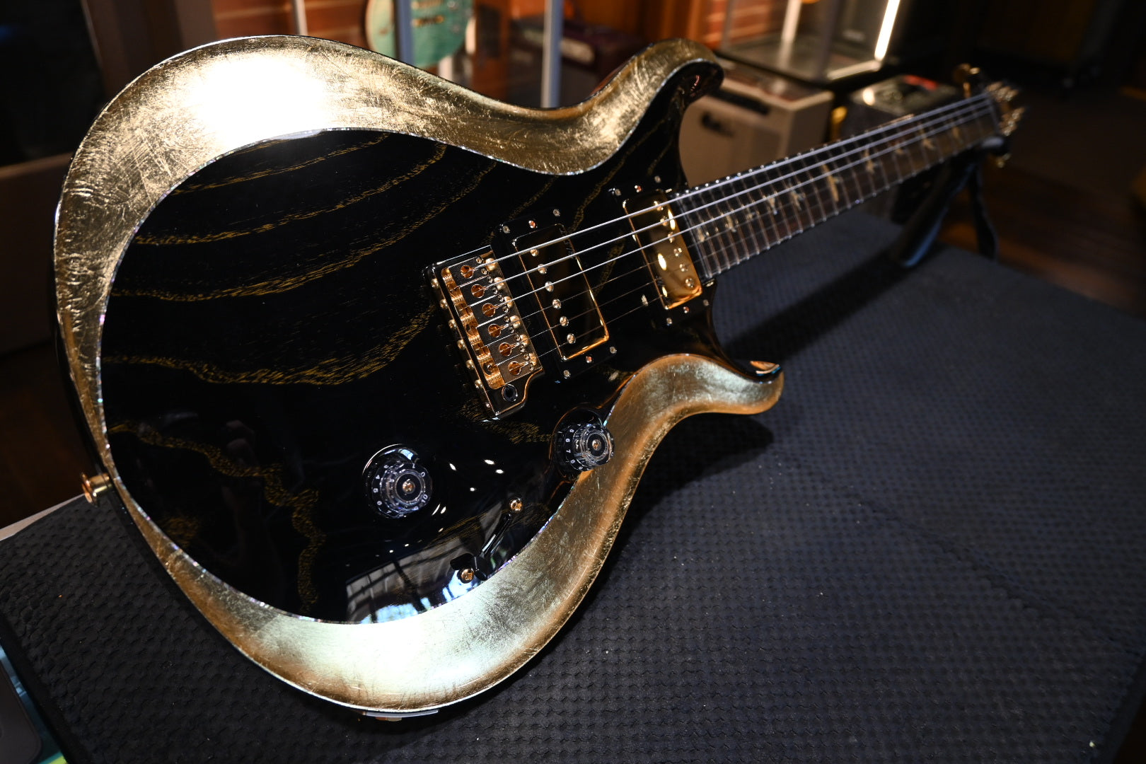 PRS Private Stock Custom 24 - Black Gold Foil Guitar #11673 - Danville Music