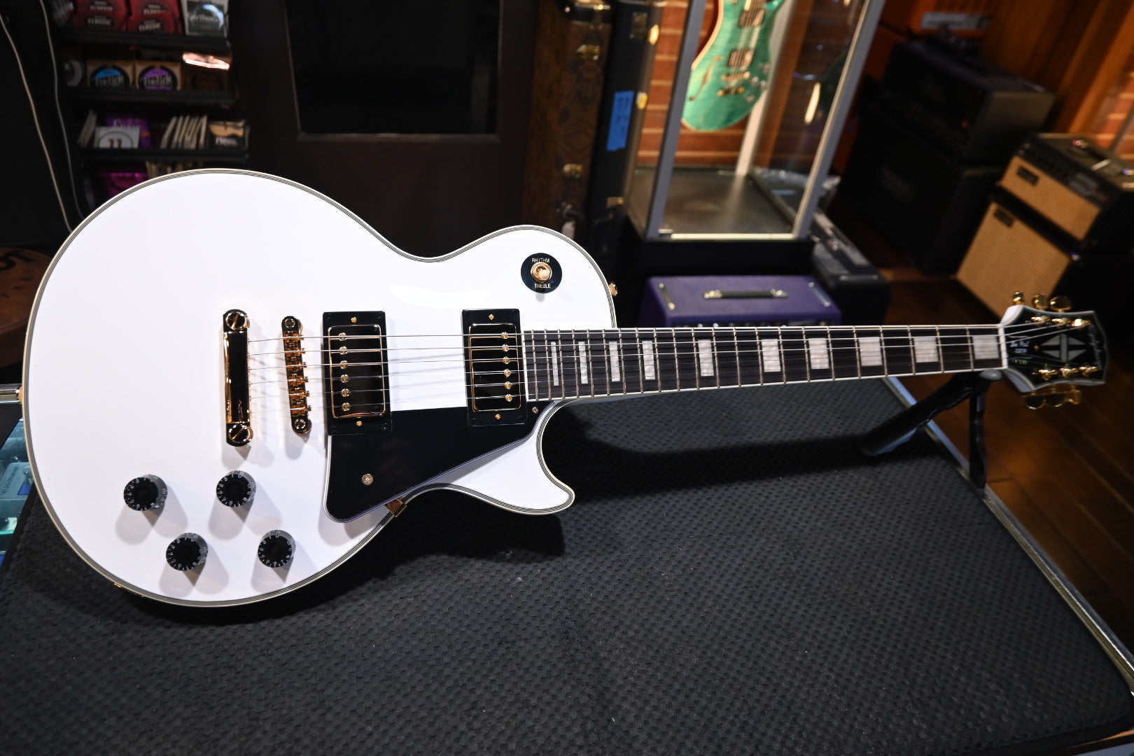 Epiphone Les Paul Custom - Alpine White Guitar #4167 - Danville Music