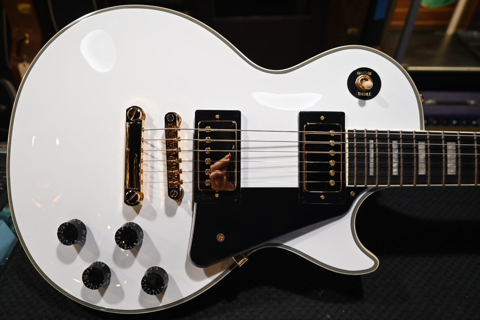 Epiphone Les Paul Custom - Alpine White Guitar #4167 - Danville Music
