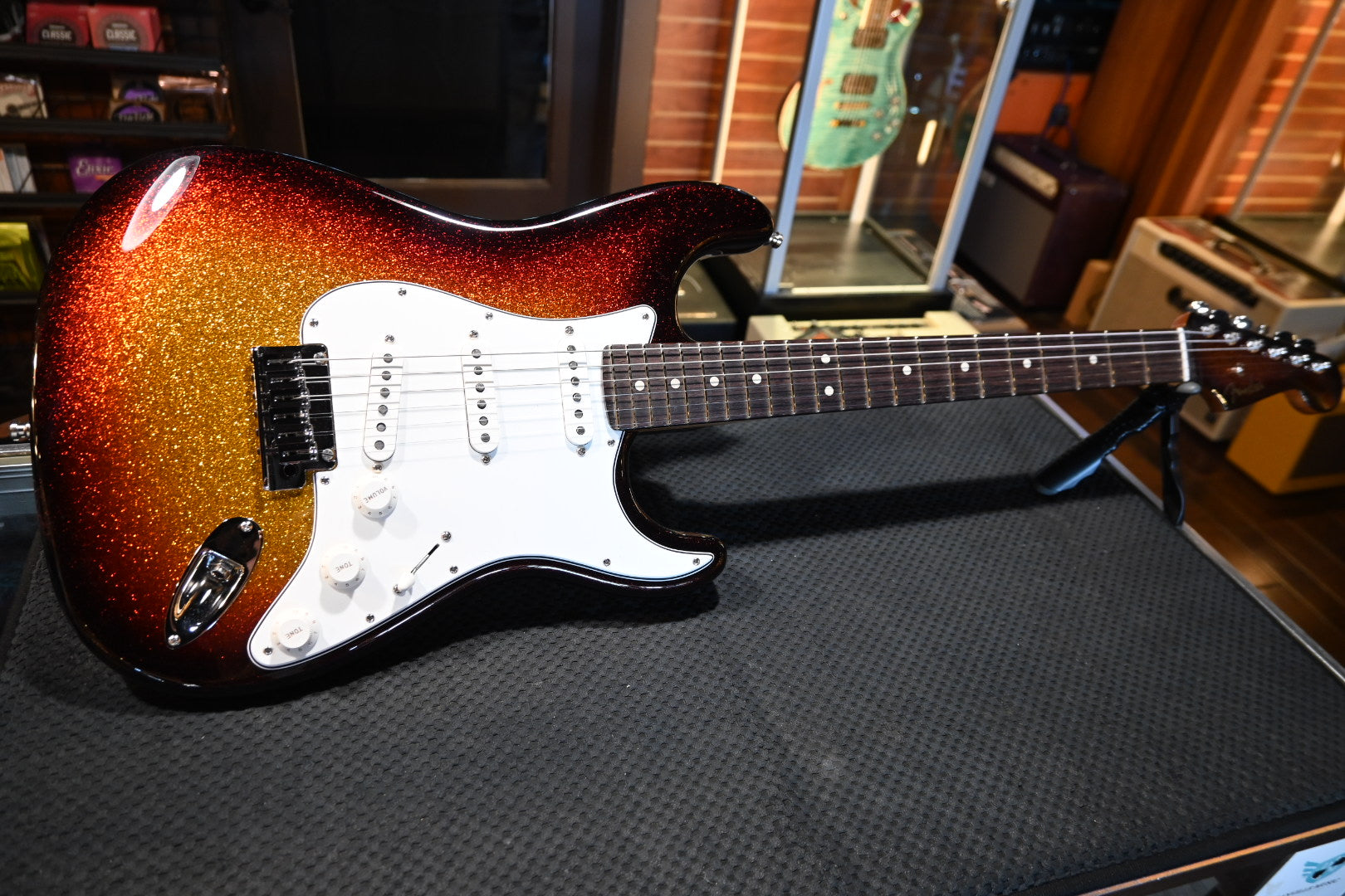 Fender Custom Shop Limited Edition Custom Deluxe Roasted Stratocaster - 3-Tone Burst Sparkle Guitar #9481 - Danville Music