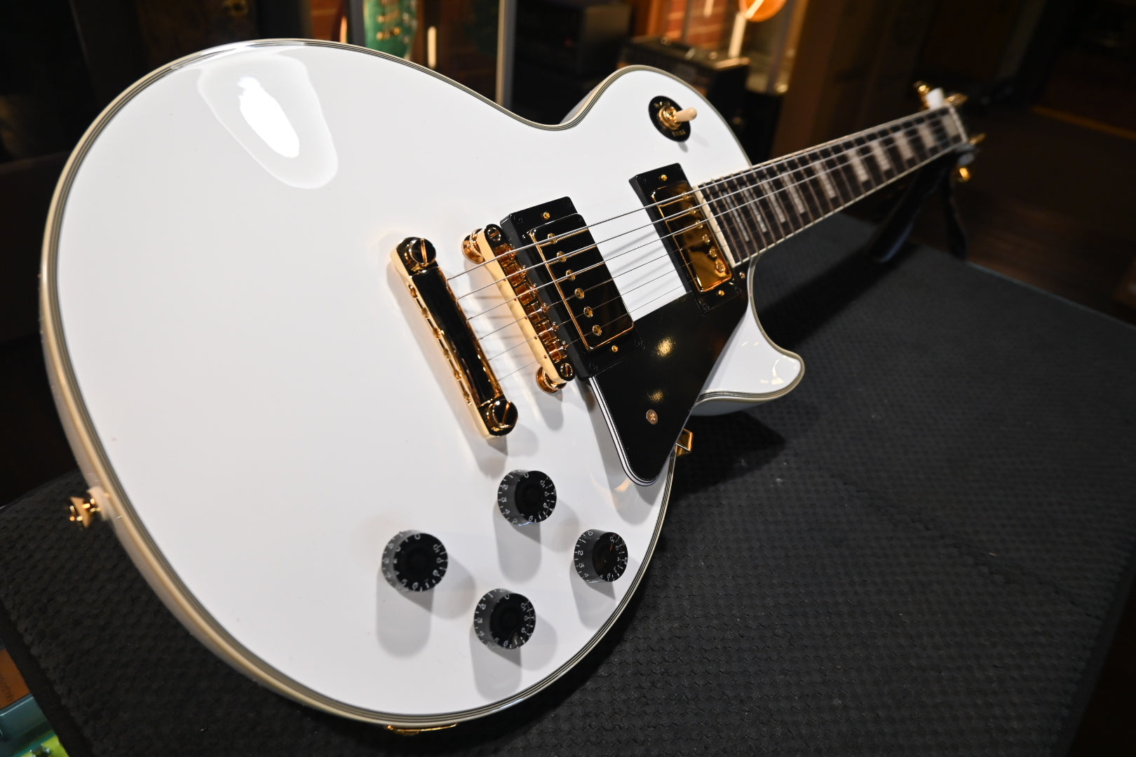 Epiphone Les Paul Custom - Alpine White Guitar #4167 - Danville Music