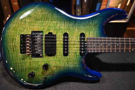 Music Man BFR Luke IV HSS Floyd - Green Tide Guitar #1569