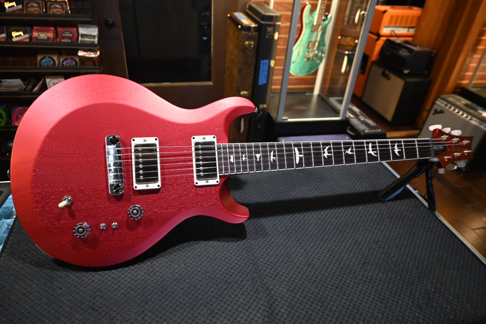PRS S2 Mira 594 Satin - Candy Apple Red Guitar #4429 - Danville Music