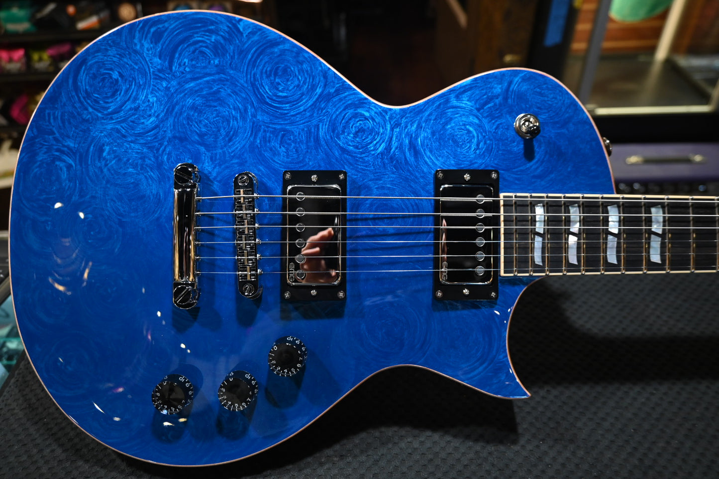 ESP Eclipse USA 2025 - Galaxy Blue Marble Guitar #5222 - Danville Music