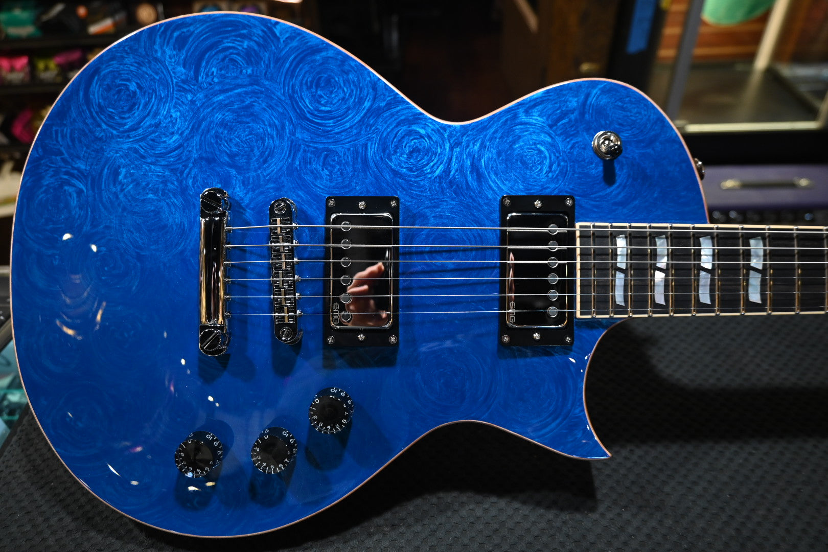 ESP Eclipse USA 2025 - Galaxy Blue Marble Guitar #5222 - Danville Music