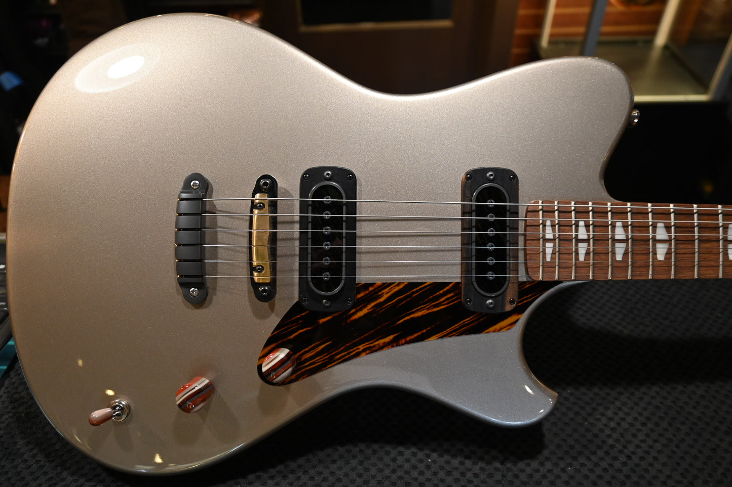 Powers Electric A-Type PF42 Hard Tail - Platinum Metallic Guitar #B425
