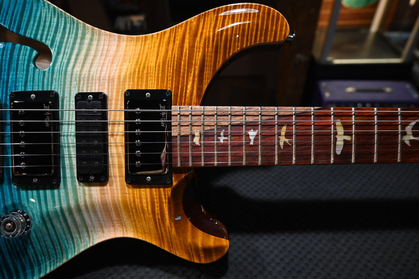 PRS Wood Library Special Semi-Hollow Danville Music 35th Anniversary Artist Top - Beach Fade Guitar #5859