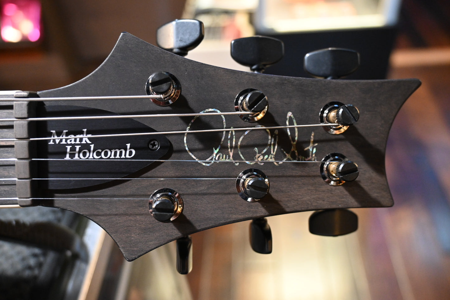 PRS Wood Library Holcomb 10-Top Quilt - Charcoal Blue Burst Satin Guitar #1495