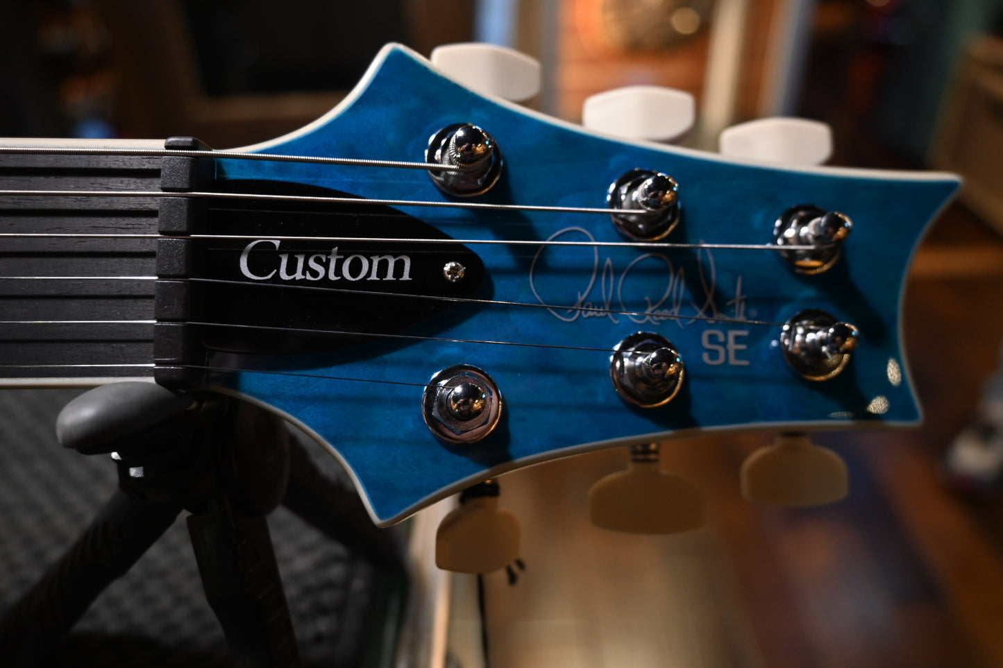 PRS SE Custom 24-08 Quilt - Lake Blue Guitar #5221