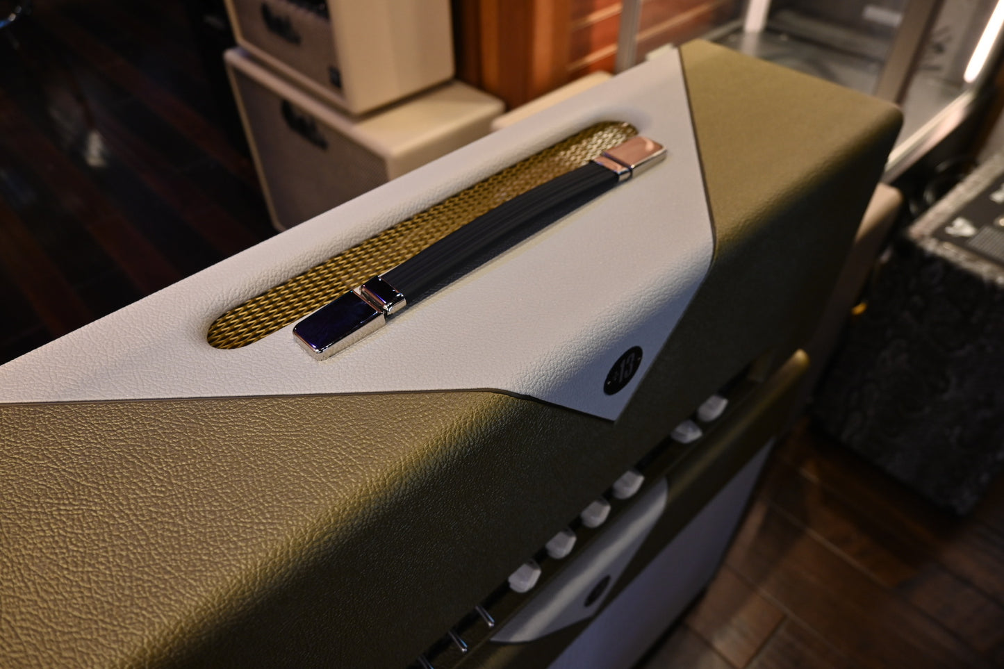 Divided by 13 FTR 37 w/ Matching 2x12 Cabinet - Gold and Ivory Amp