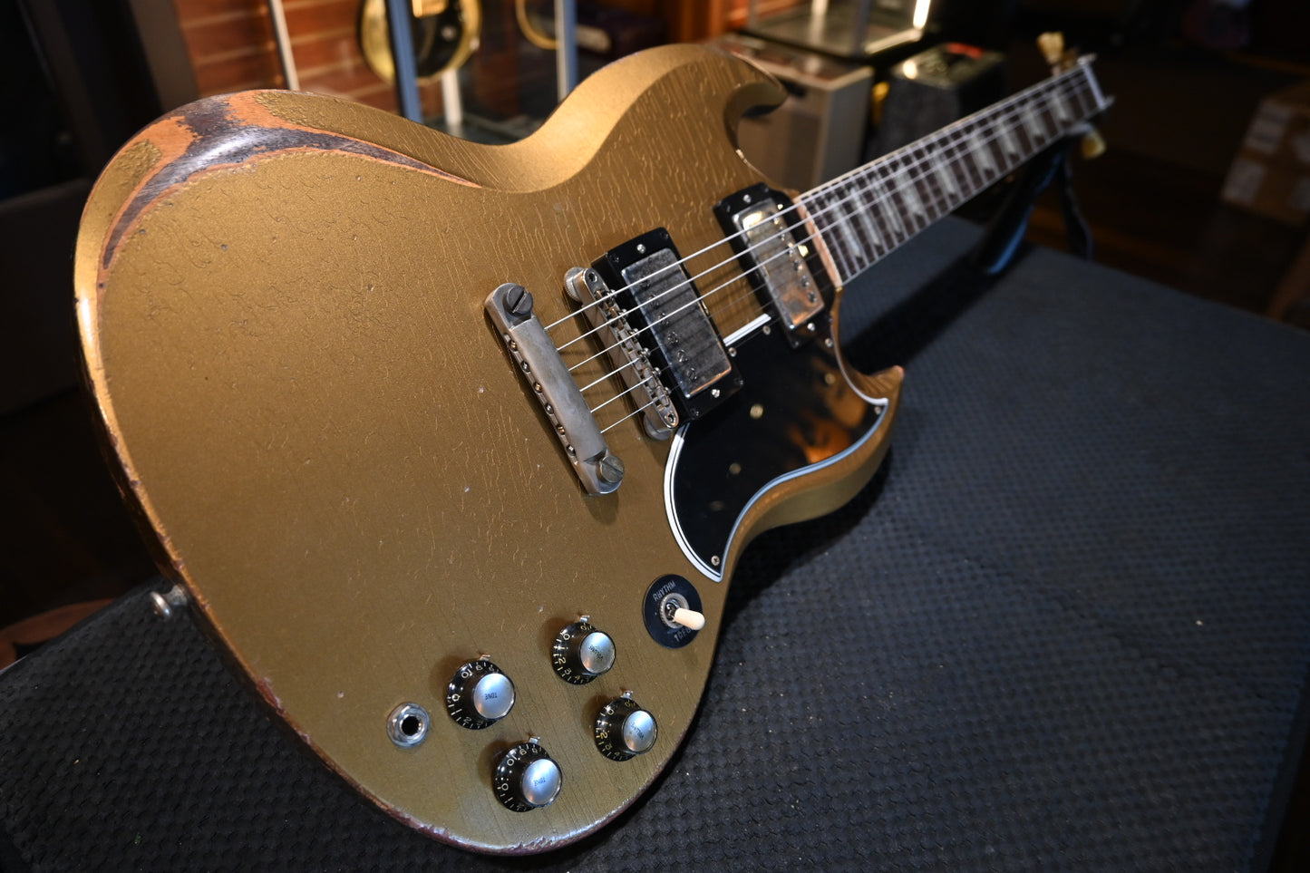 Gibson Custom Shop 1961 SG Standard Murphy Lab Ultra Heavy Aged - Double Gold Guitar #0331 - Danville Music