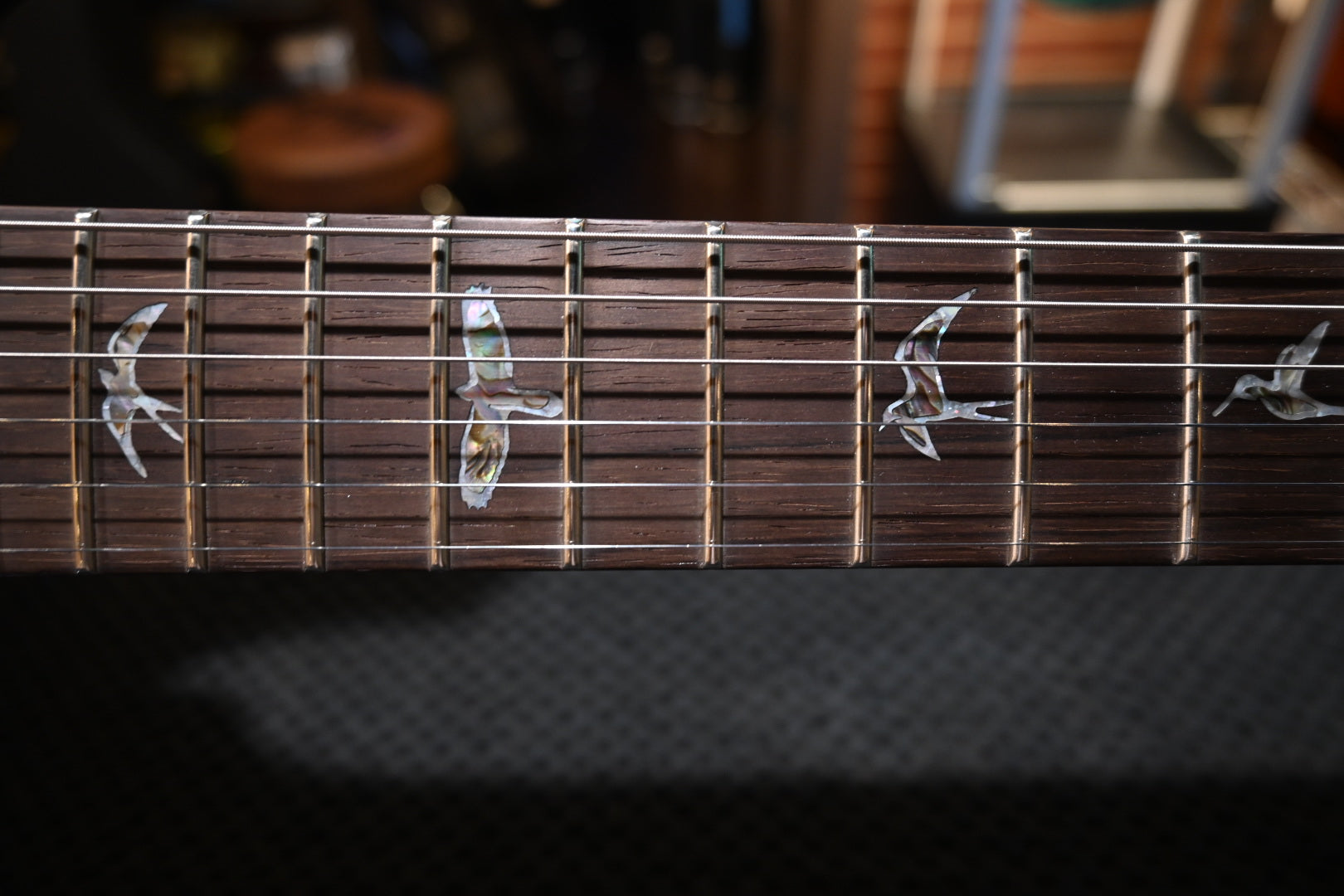 PRS Wood Library DGT 10-Top Quilt Brazilian Rosewood - Charcoal Blue Burst Guitar #0075 - Danville Music