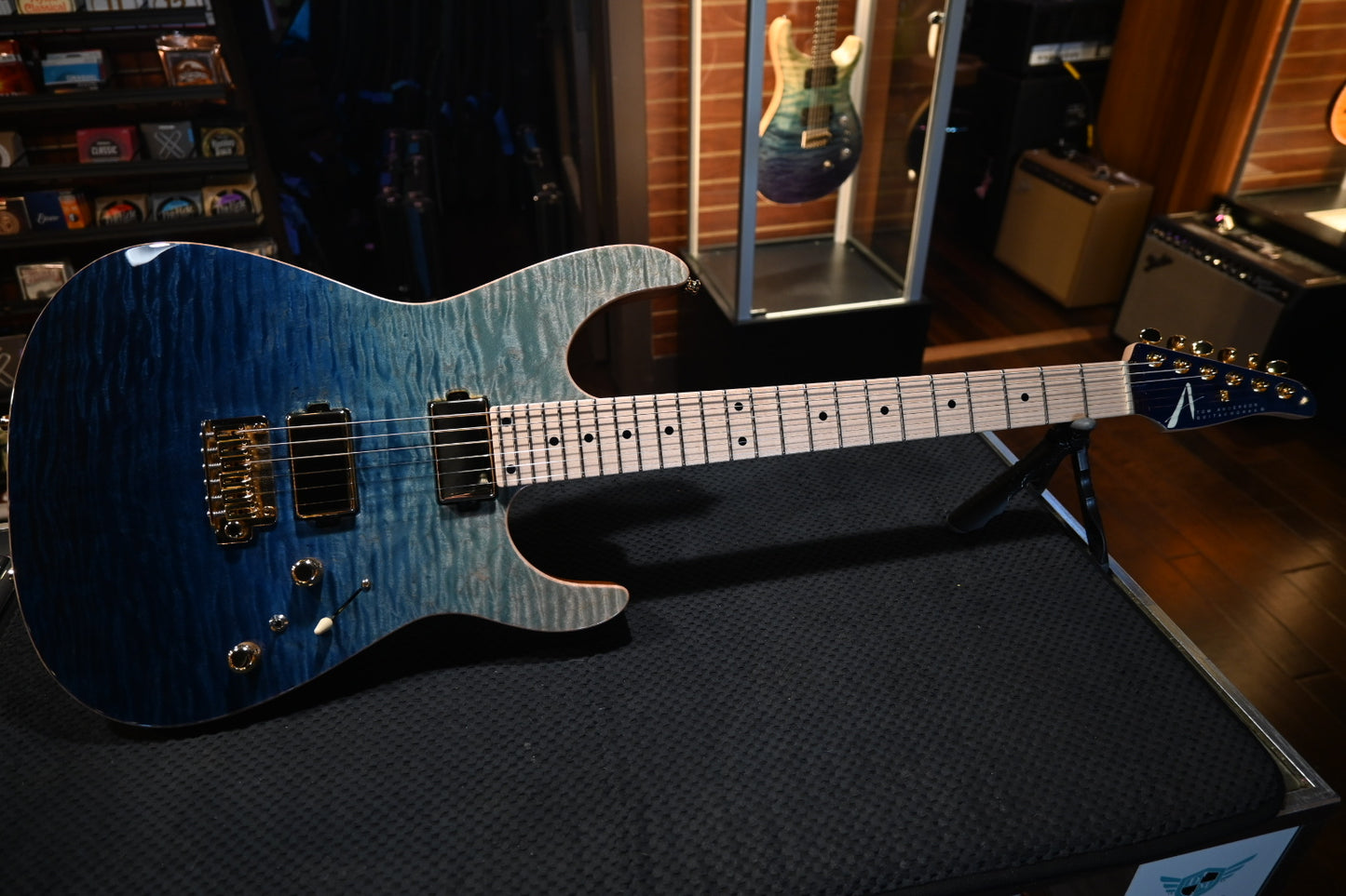 Tom Anderson Angel 2019 - Blue Wipeout Guitar #419N PRE-OWNED - Danville Music