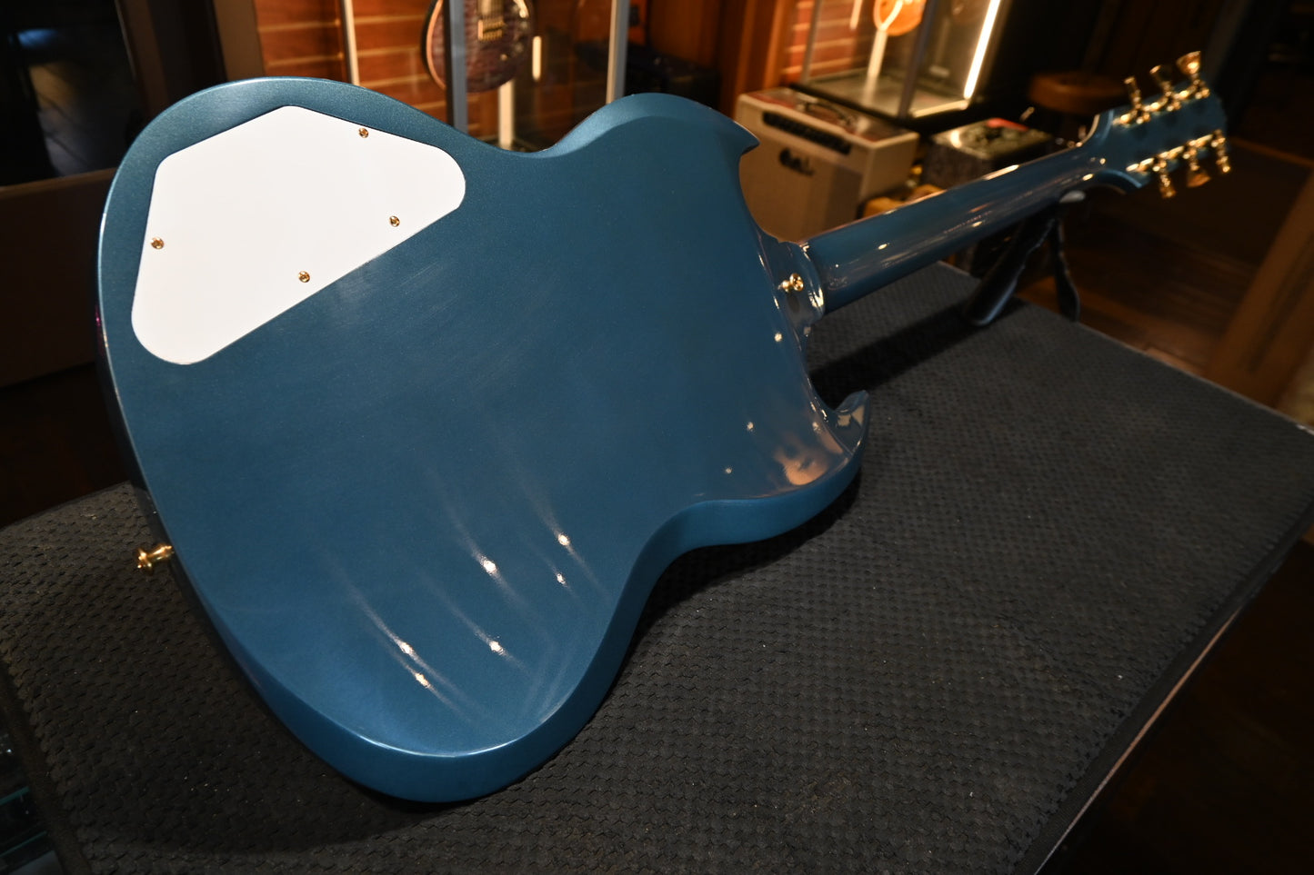 Gibson Custom Shop 1963 Les Paul SG Custom 3-Pickup Bigsby VOS “Hendrix” PSL - Pelham Blue Guitar #4363