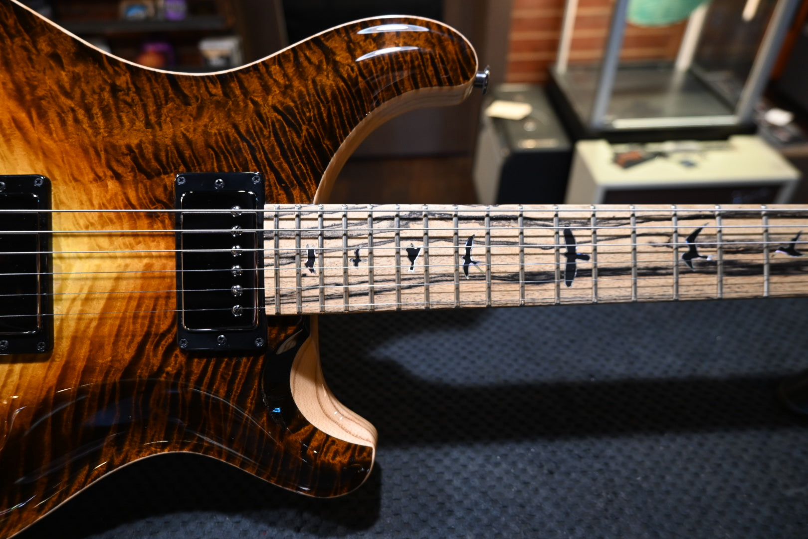 PRS Private Stock DGT Pale Moon Ebony - Sandstorm Dragon’s Breath Guitar #12248 - Danville Music