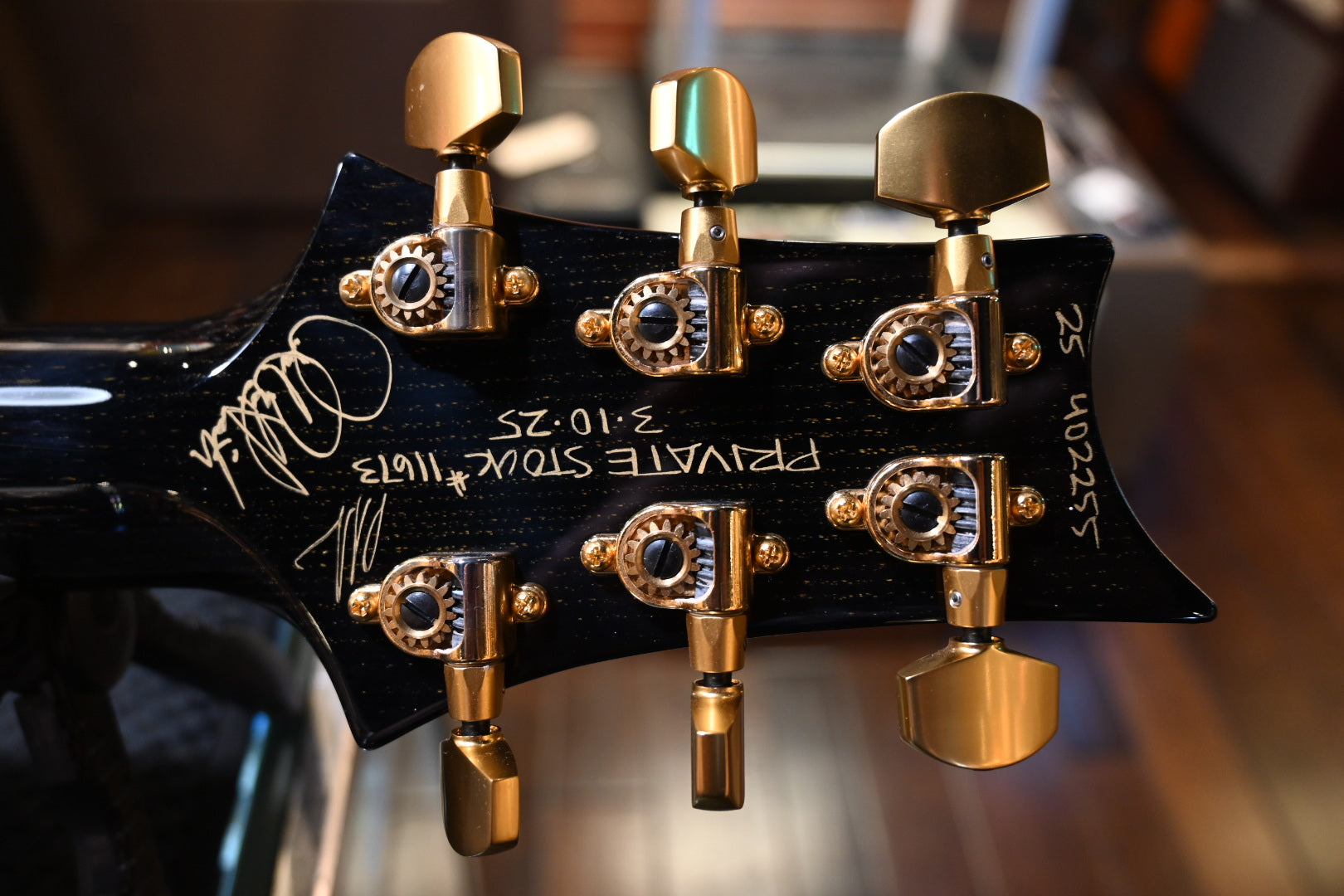 PRS Private Stock Custom 24 - Black Gold Foil Guitar #11673 - Danville Music