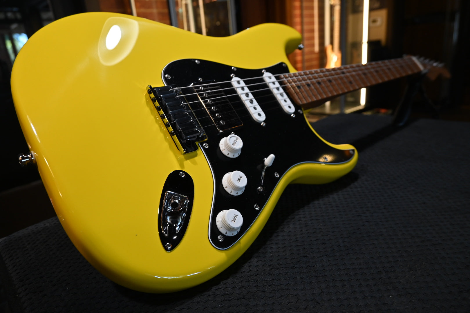 Fender Limited Edition American Ultra II Stratocaster HSS - Graffiti Yellow Guitar #8927 - Danville Music