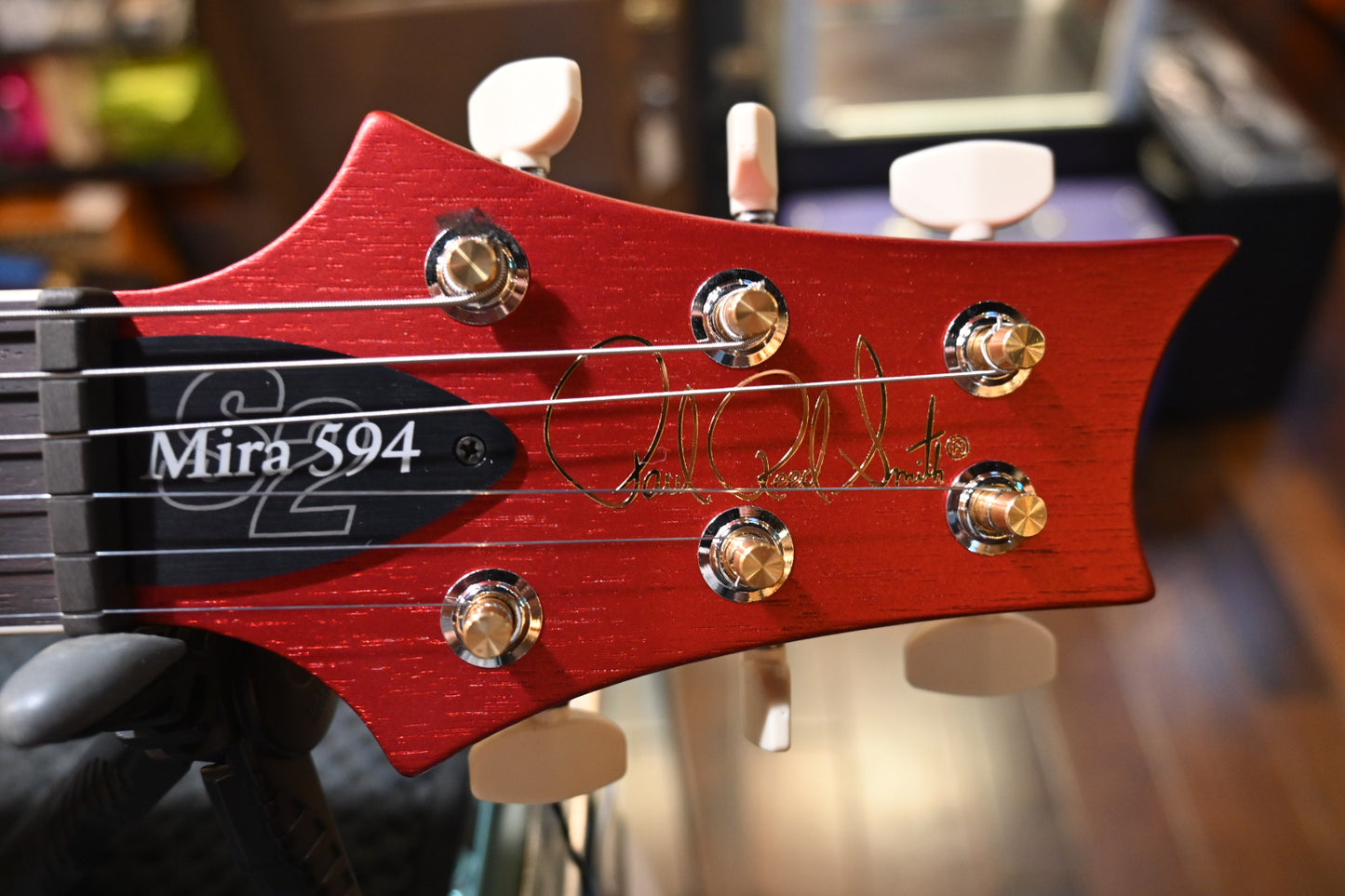 PRS S2 Mira 594 Satin - Candy Apple Red Guitar #4429 - Danville Music