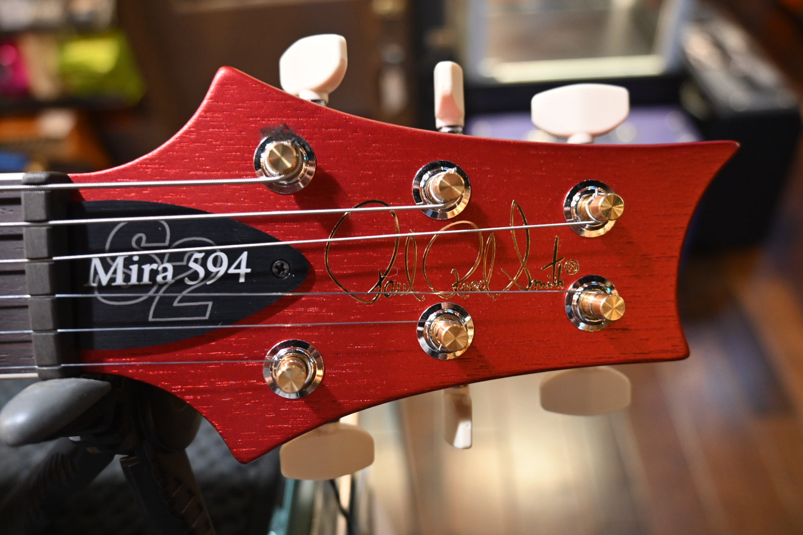 PRS S2 Mira 594 Satin - Candy Apple Red Guitar #4429 - Danville Music