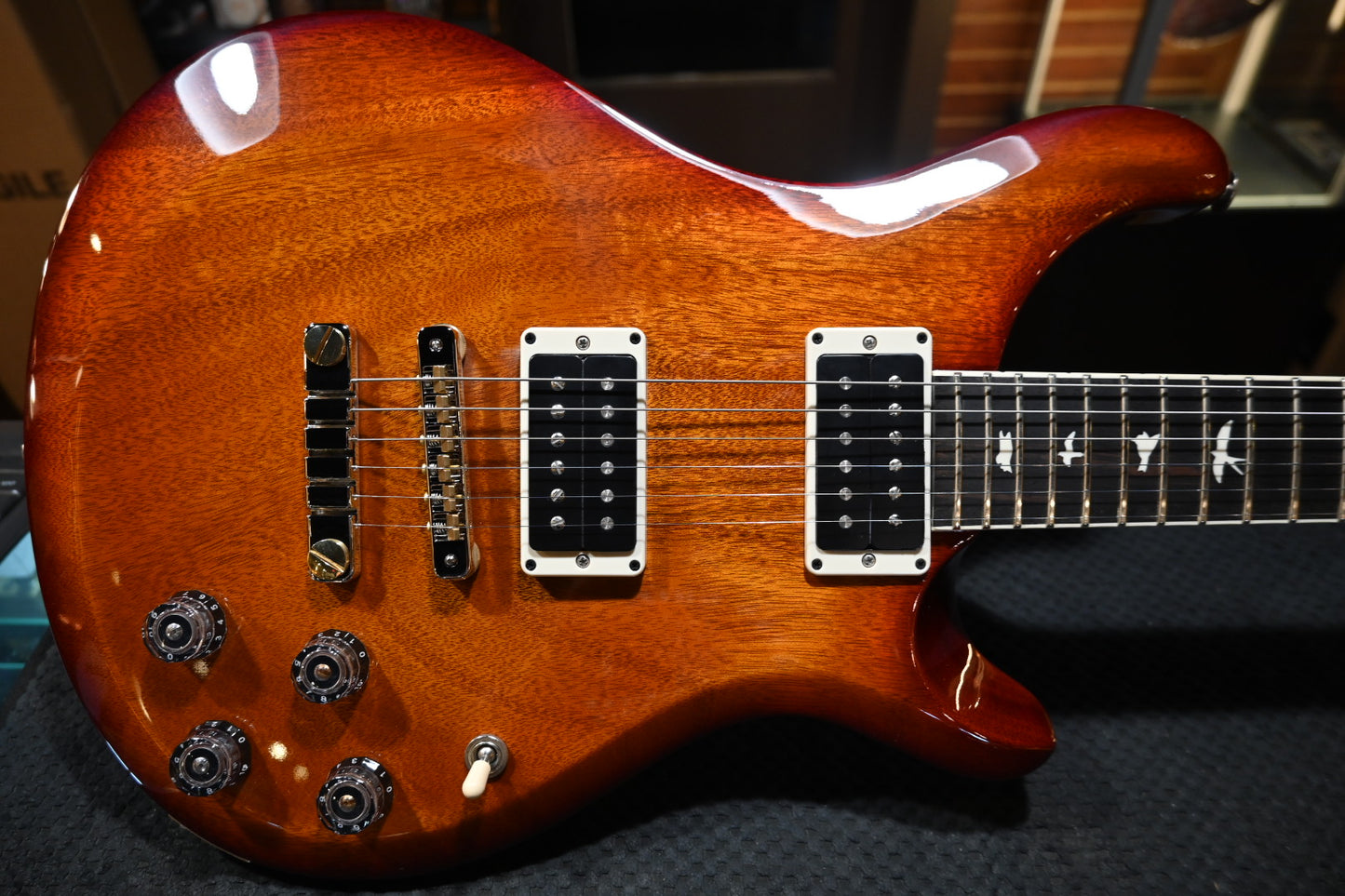 PRS Wood Library S2 McCarty 594 Thinline - Dark Cherry Sunburst Guitar #5492