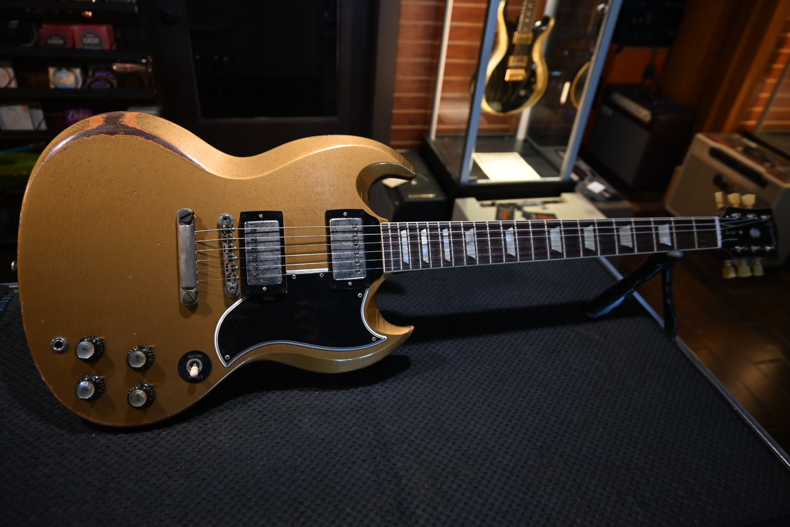Gibson Custom Shop 1961 SG Standard Murphy Lab Ultra Heavy Aged - Double Gold Guitar #0331 - Danville Music