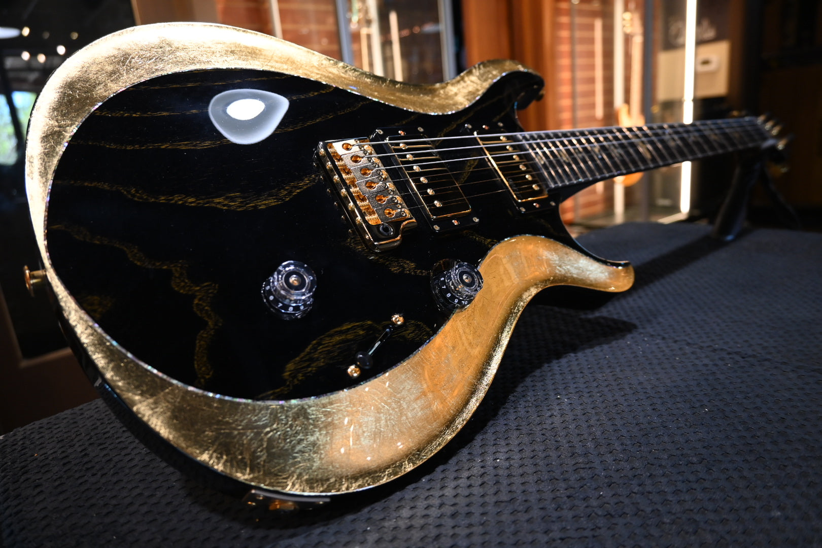 PRS Private Stock Custom 24 - Black Gold Foil Guitar #11673 - Danville Music