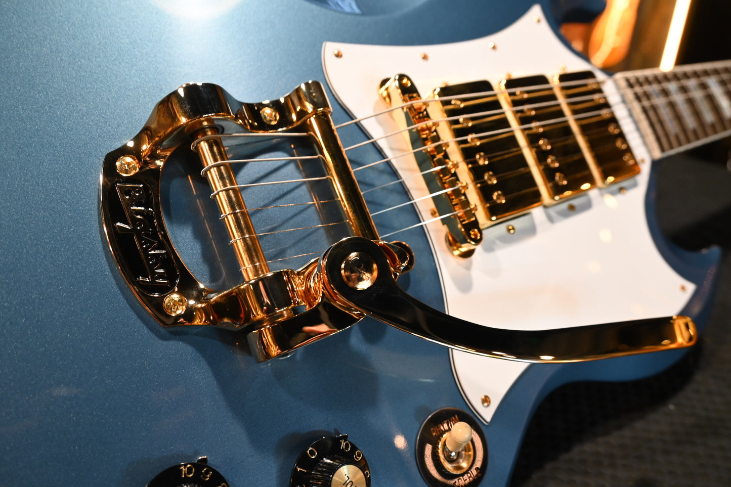 Gibson Custom Shop 1963 Les Paul SG Custom 3-Pickup Bigsby VOS “Hendrix” PSL - Pelham Blue Guitar #0573