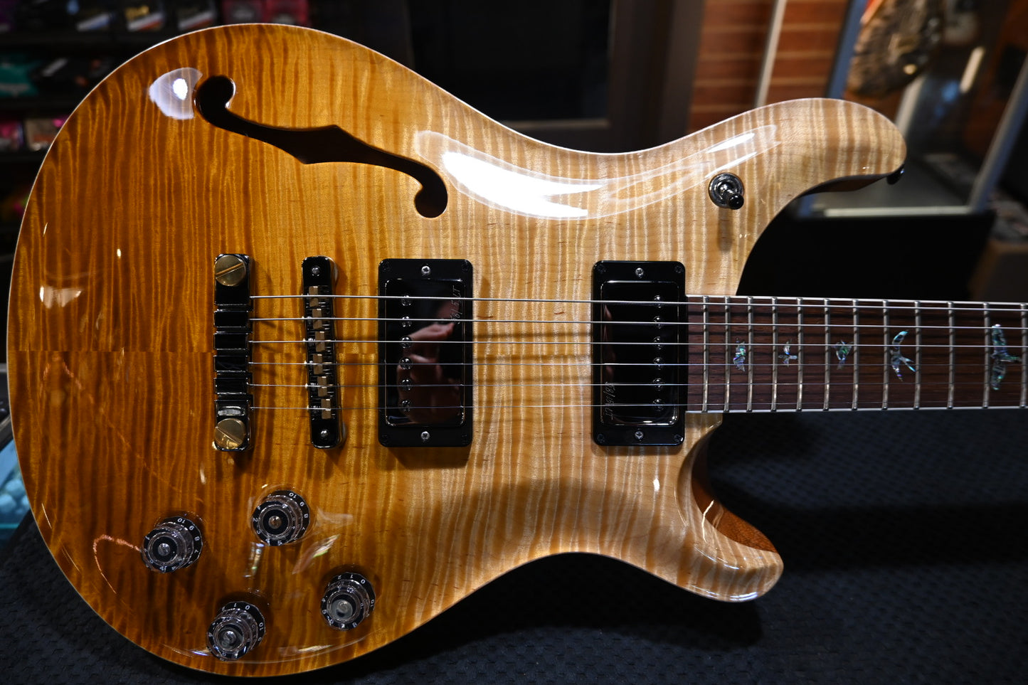 PRS Wood Library McCarty 594 Semi-Hollow Danville Music 35th Anniversary Artist Top 2024 - Gold Storm Fade Guitar #2871