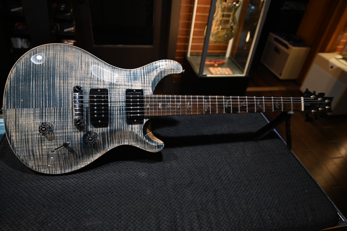 PRS Wood Library Custom 24 Stoptail Limited Edition 10-Top - Faded Whale Blue Guitar #0489