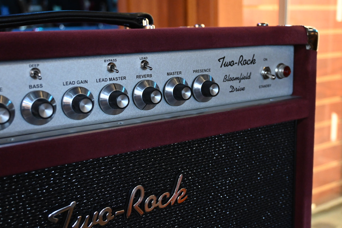 Two Rock Bloomfield Drive w/ Matching 2x12 Cabinet - Burgundy Suede Amplifier #892