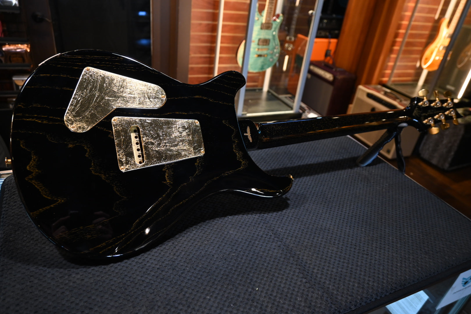 PRS Private Stock Custom 24 - Black Gold Foil Guitar #11673 - Danville Music