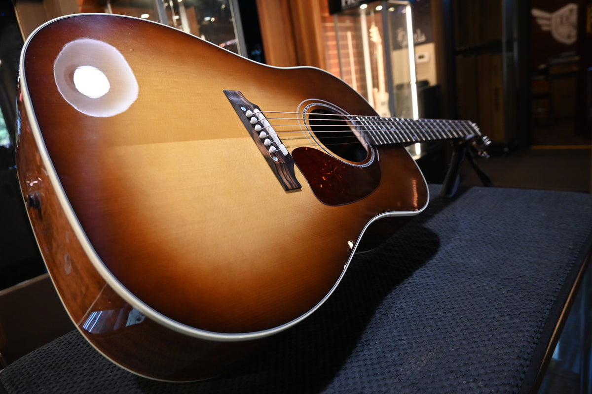 Gibson Custom Shop J-45 Koa Carpathian Spruce - Honeyburst Guitar #5086