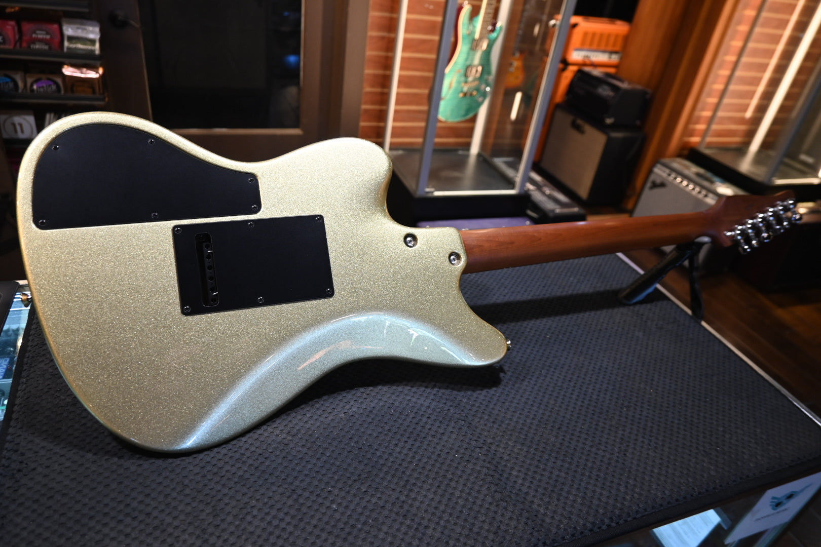Tom Anderson Raven - Electrum Green Gold Guitar #825N - Danville Music