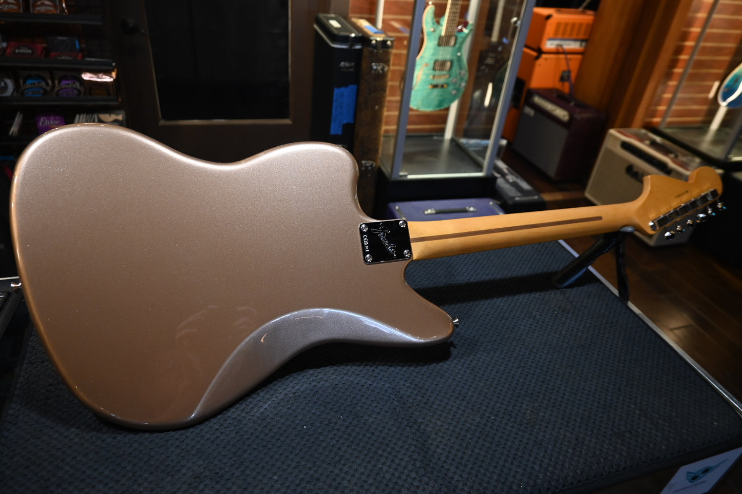 Fender American Professional Classic Jaguar - Faded Firemist Gold Guitar #8124