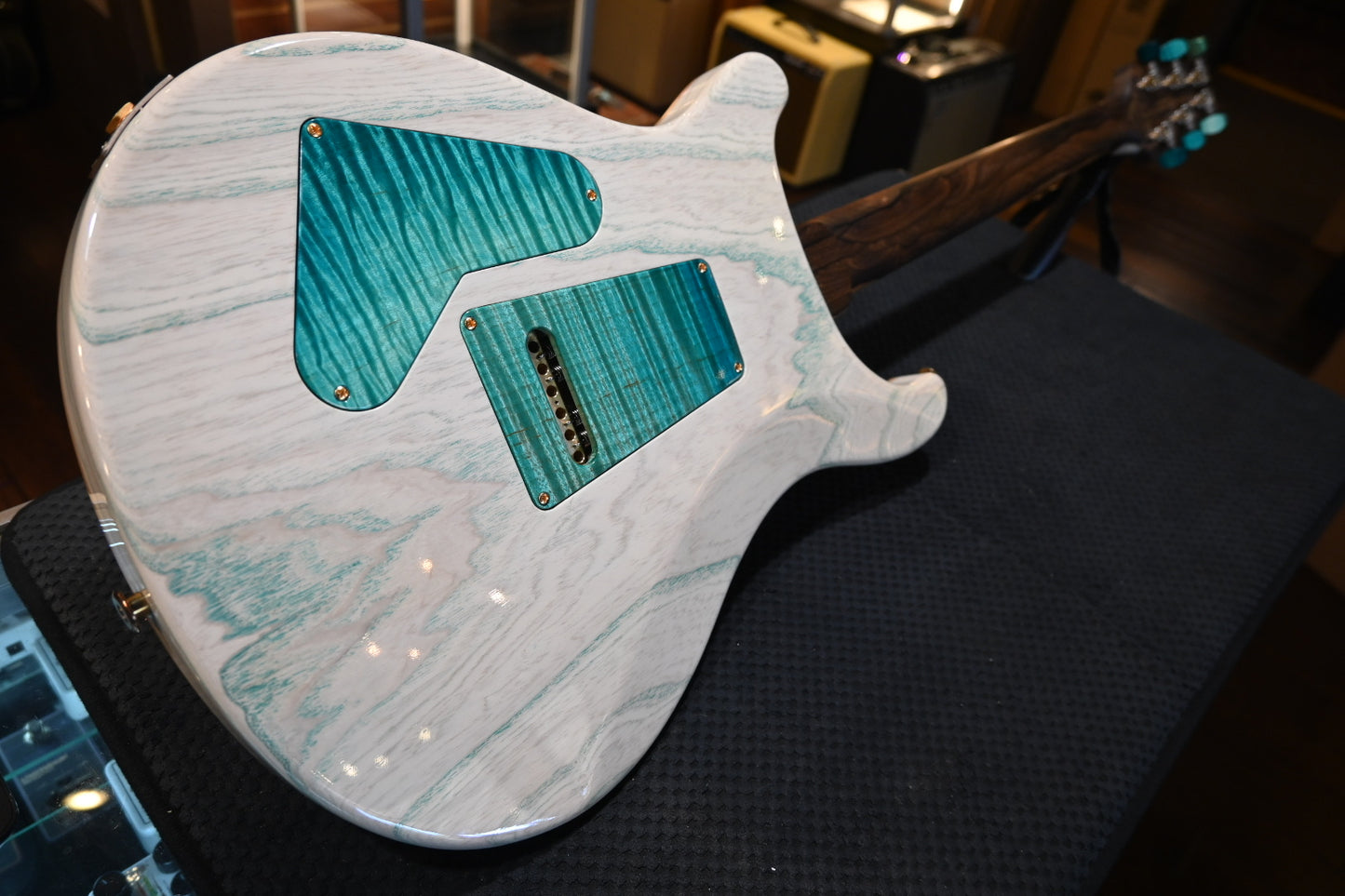 PRS Private Stock Custom 24 Koi Inlay - Bahamian Blue Glow Guitar #10498 - Danville Music