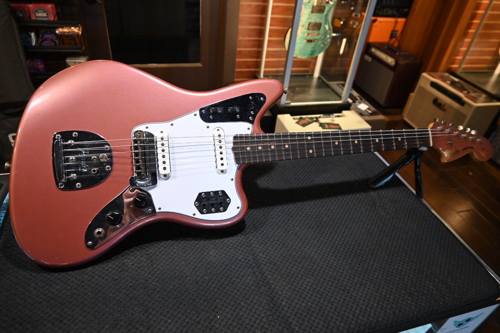 Fender Custom Shop 1963 Jaguar Journeyman - Aged Burgundy Mist Metallic Guitar #9033 - Danville Music