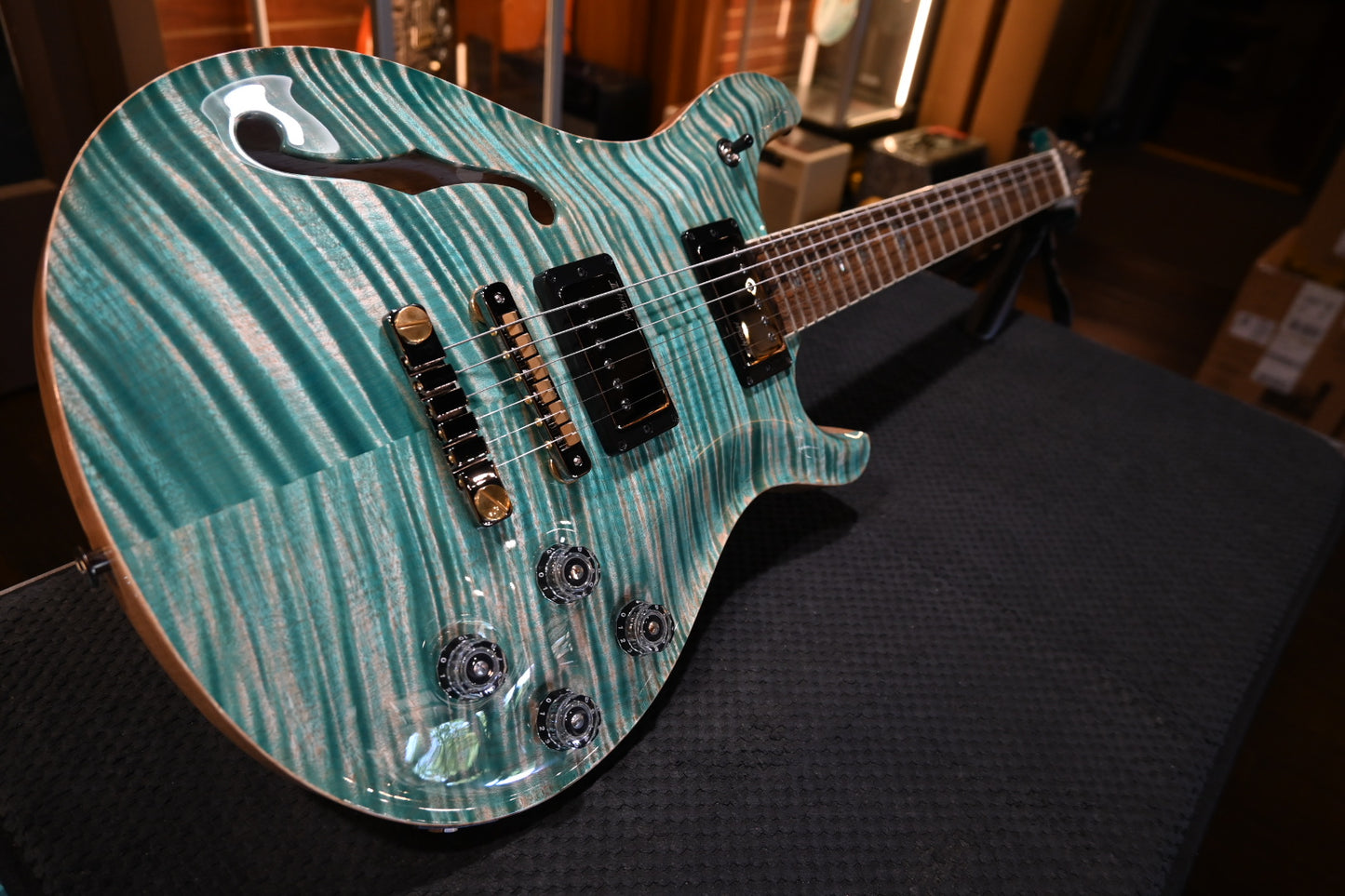 PRS Wood Library McCarty 594 Semi-Hollow Danville Music 35th Anniversary Artist Top 2025 - Bahamian Blue Guitar #8200