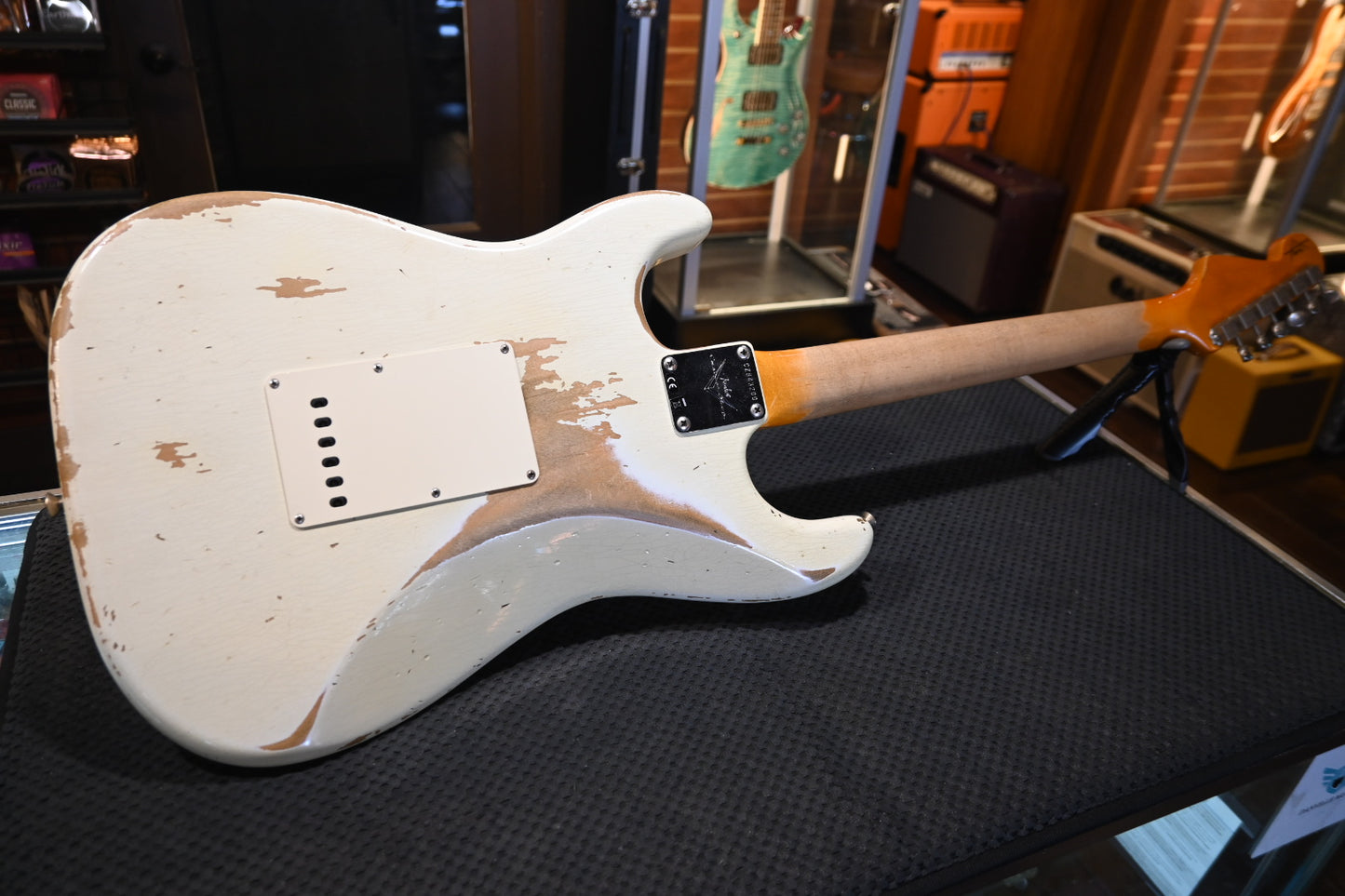 Fender Custom Shop 1959 Stratocaster Heavy Relic 2019 - Aged Olympic White Guitar #3200 - Danville Music