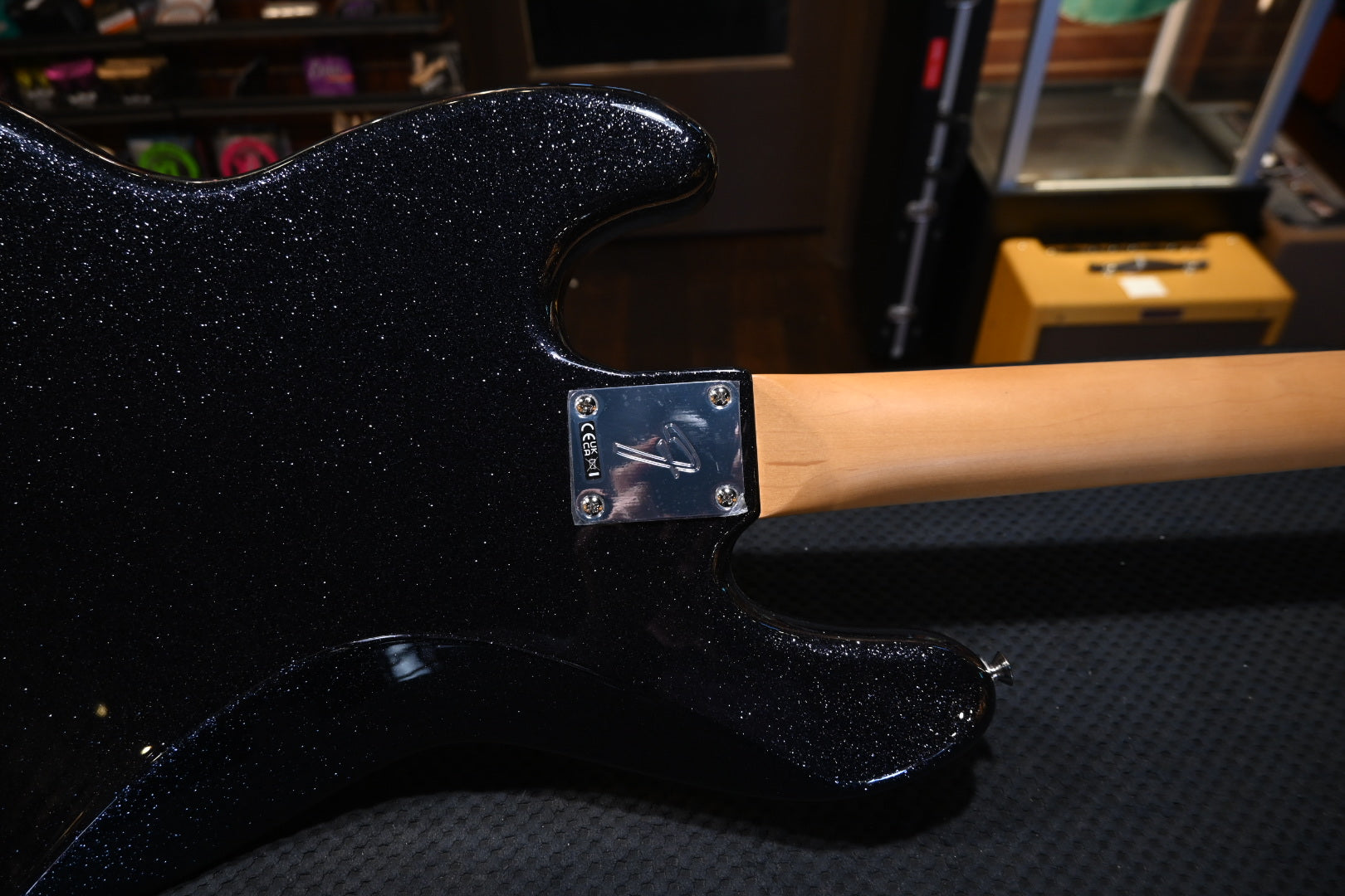 Fender LTD Gold Foil Jazz Bass - Black Sparkle Bass Guitar #8684 - Danville Music