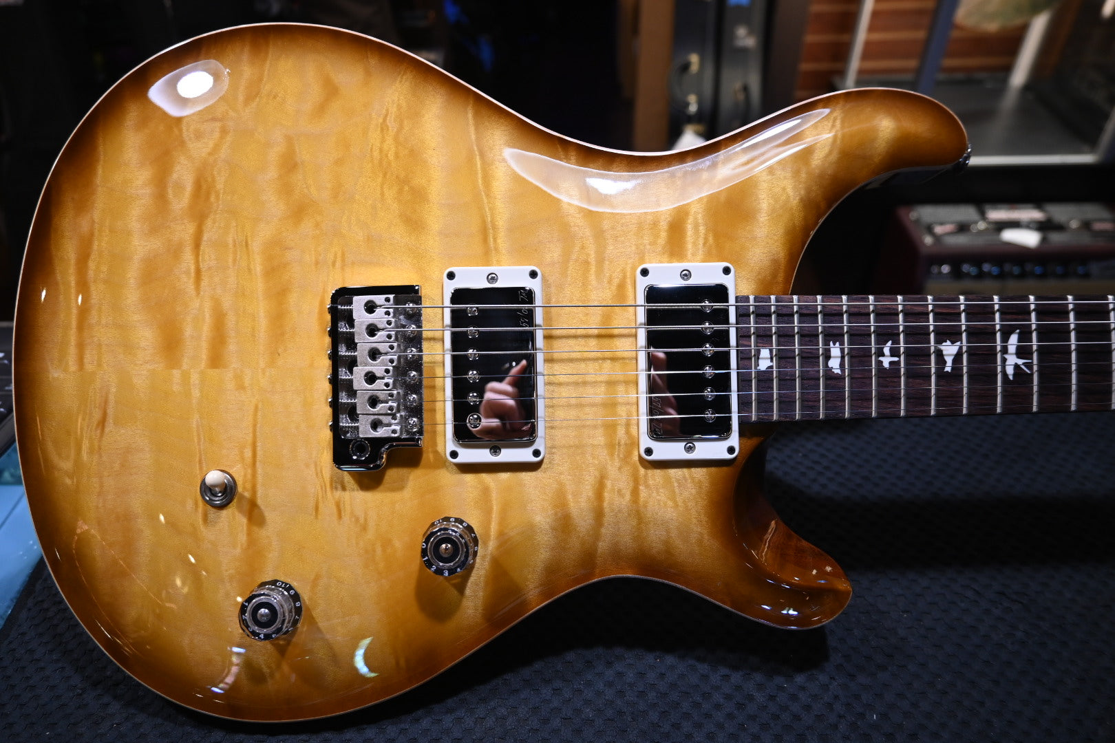 PRS Wood Library CE 24 Quilt - Livingston Lemondrop Guitar #0704 - Danville Music