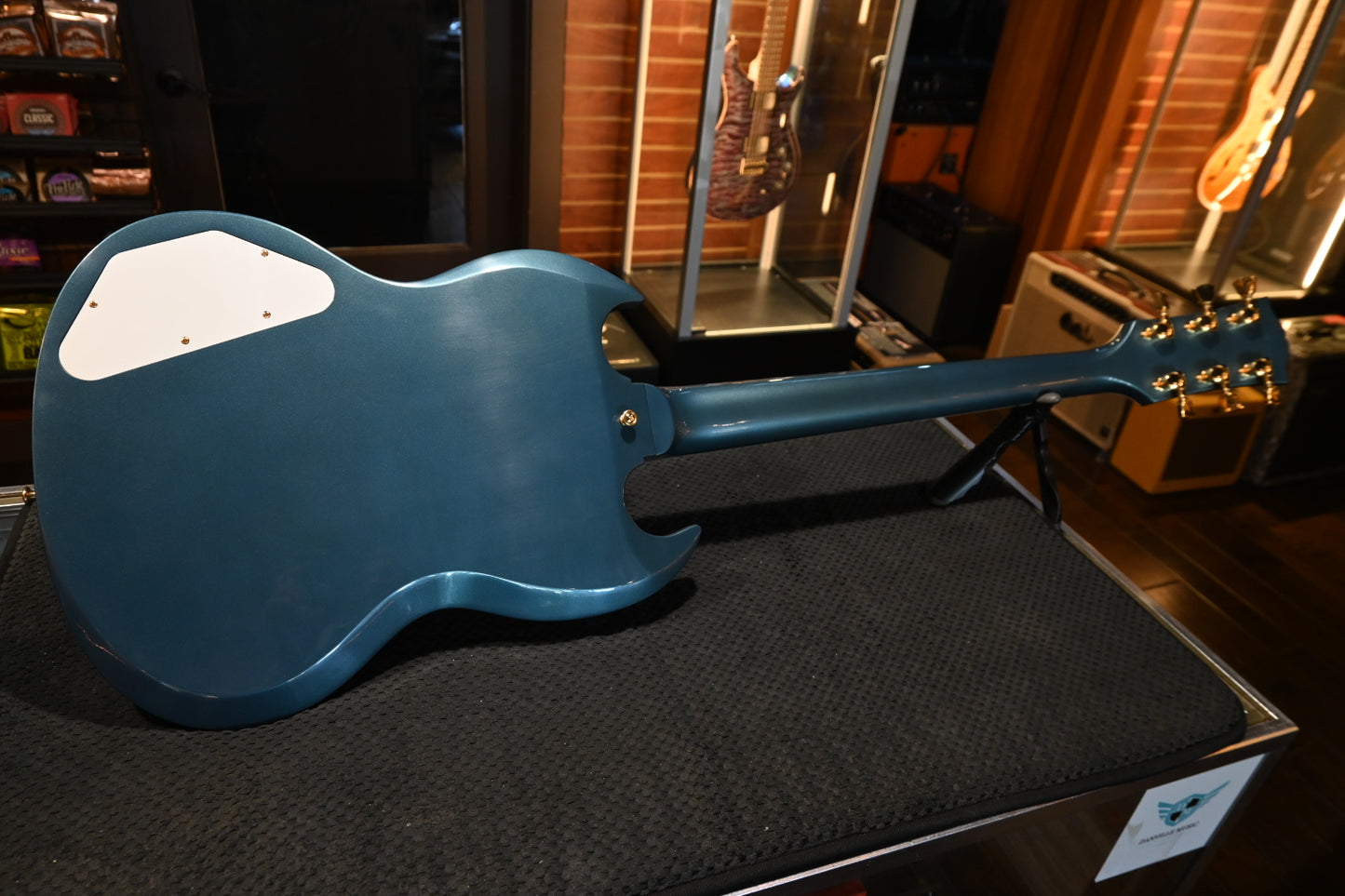 Gibson Custom Shop 1963 Les Paul SG Custom 3-Pickup Bigsby VOS “Hendrix” PSL - Pelham Blue Guitar #4363