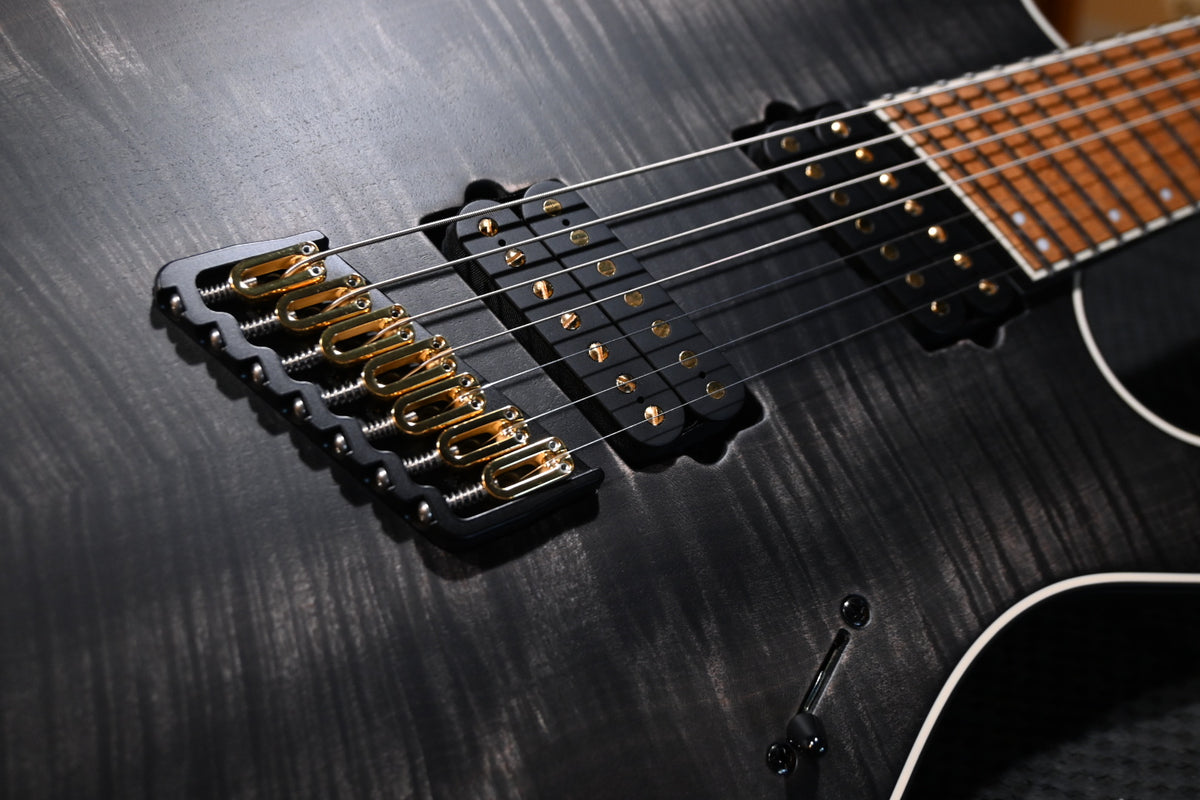 Mayones Regius VF 7 Multi-Scale - Antique Black Matt Guitar #8144