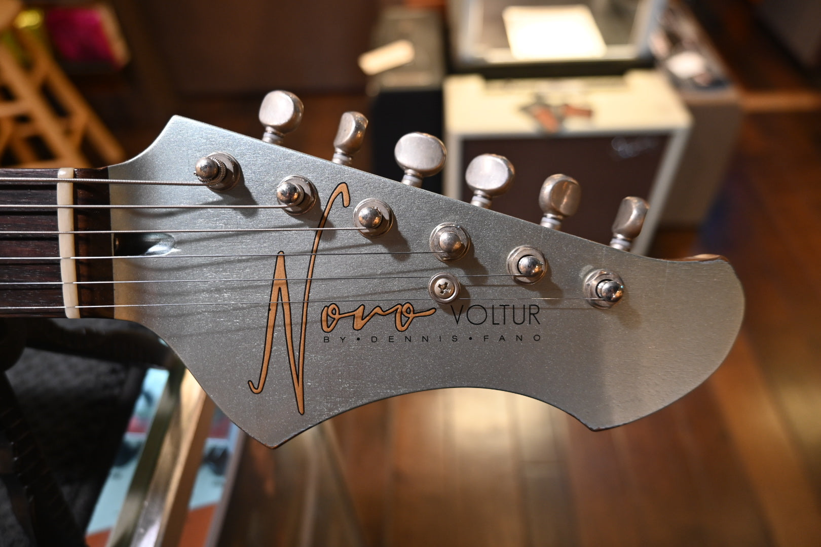 Novo Nucleus Voltur V2 - Ice Blue Metallic Guitar #2639 - Danville Music