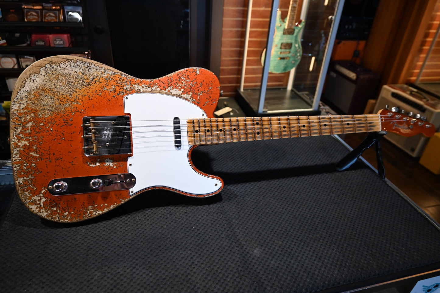 Fender Custom Shop 1952 Telecaster Super Heavy Relic - Faded Candy Tangerine Guitar #9705 - Danville Music