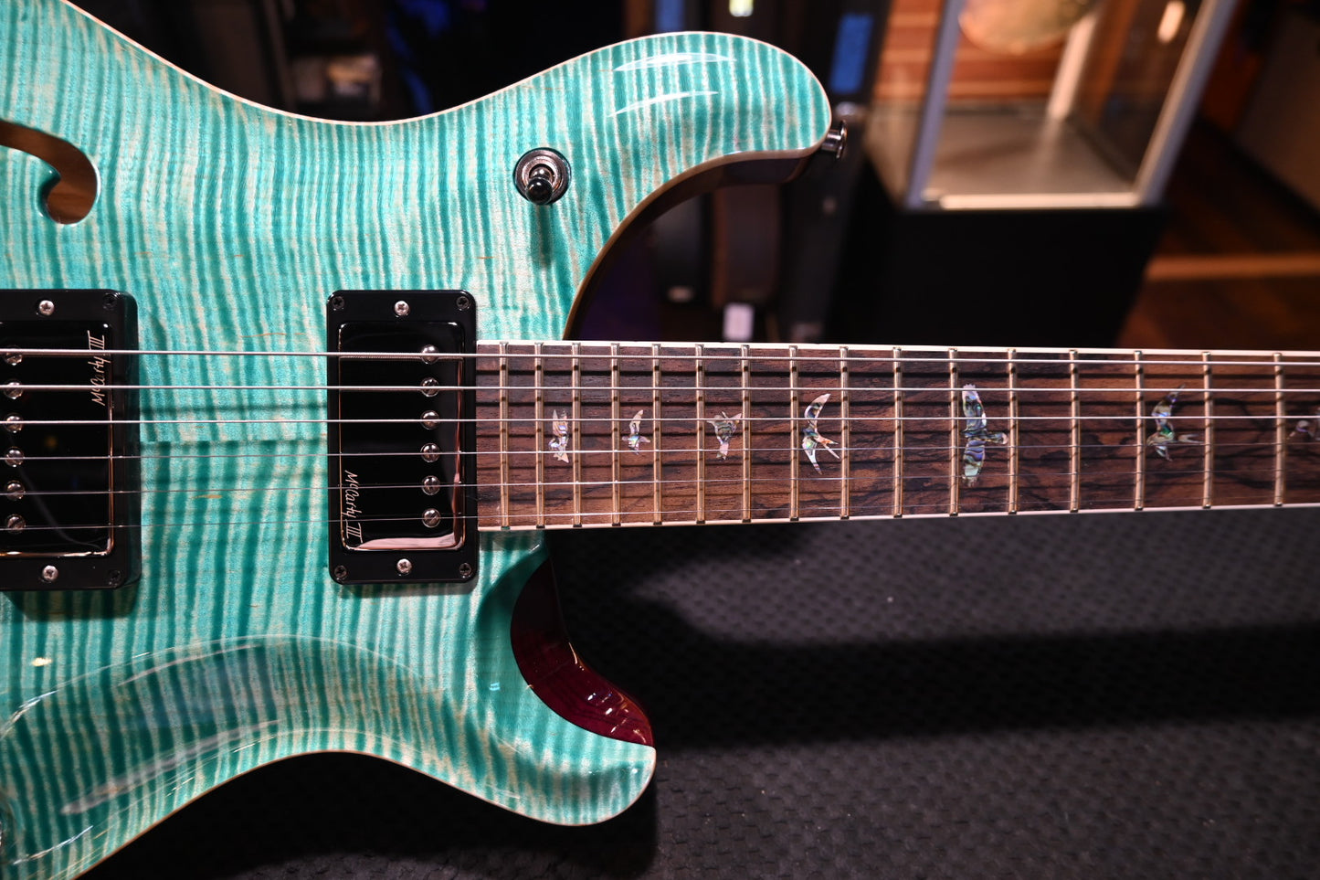 PRS Wood Library McCarty 594 Semi-Hollow Danville Music 35th Anniversary Artist Top - Bahamian Blue Guitar #8203