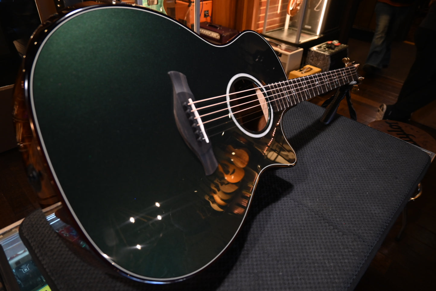 Taylor Custom GA Builder’s Edition Torrefied Spruce/AA Walnut - British Racing Green Metallic Guitar #5084 - Danville Music