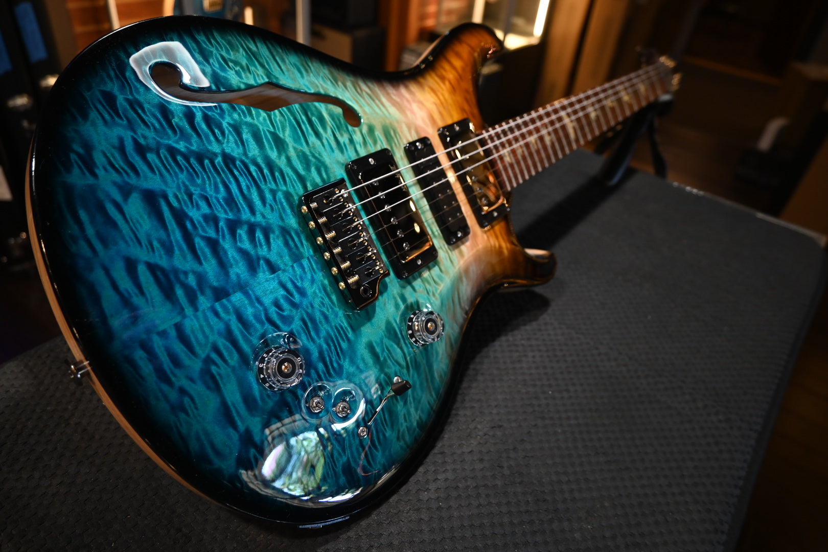 PRS Wood Library Special Semi-Hollow Danville Music 35th Anniversary Artist Top - Beach Fade Smokeburst Guitar #5860 - Danville Music